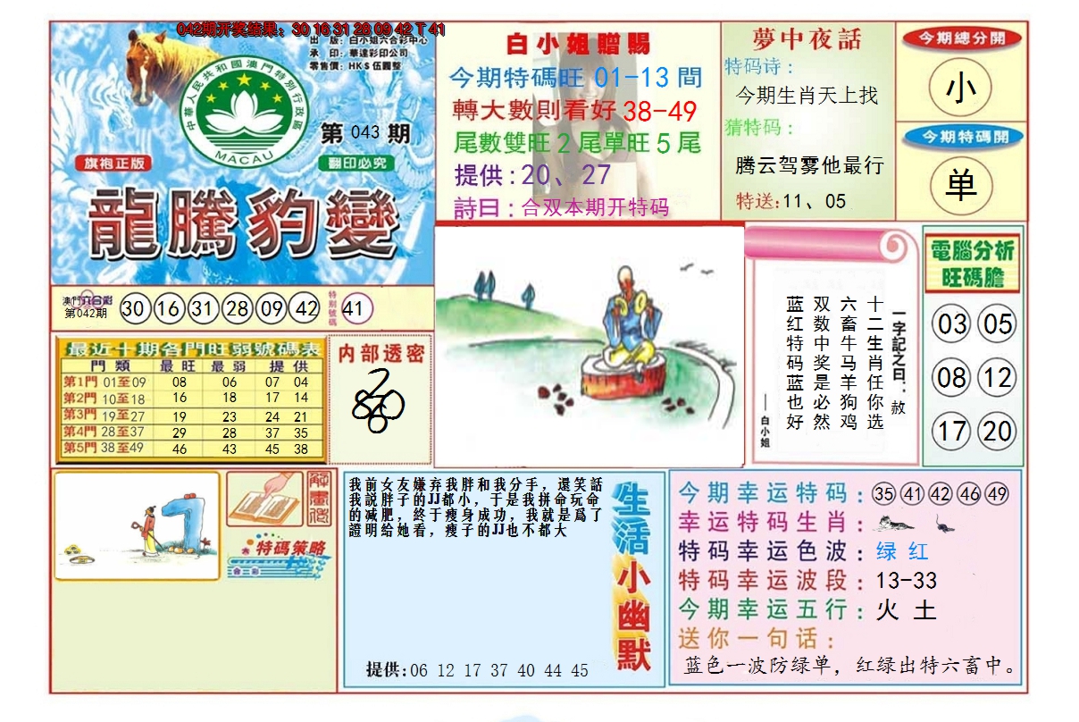 2025043期龙腾豹变