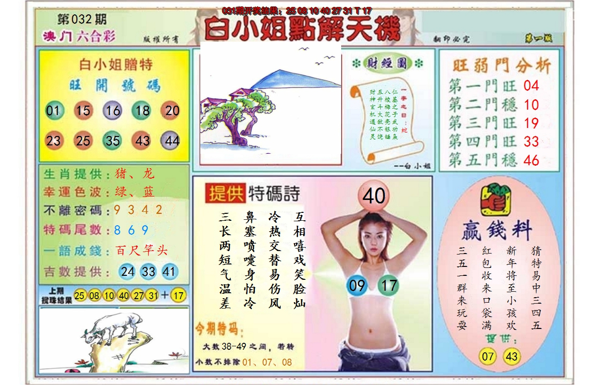 2025032期白小姐点解天机A