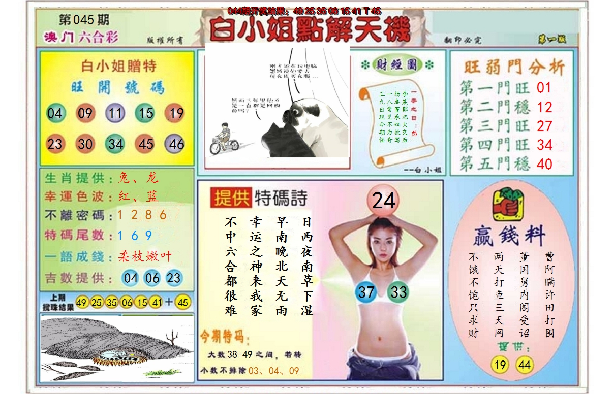 2025045期白小姐点解天机A