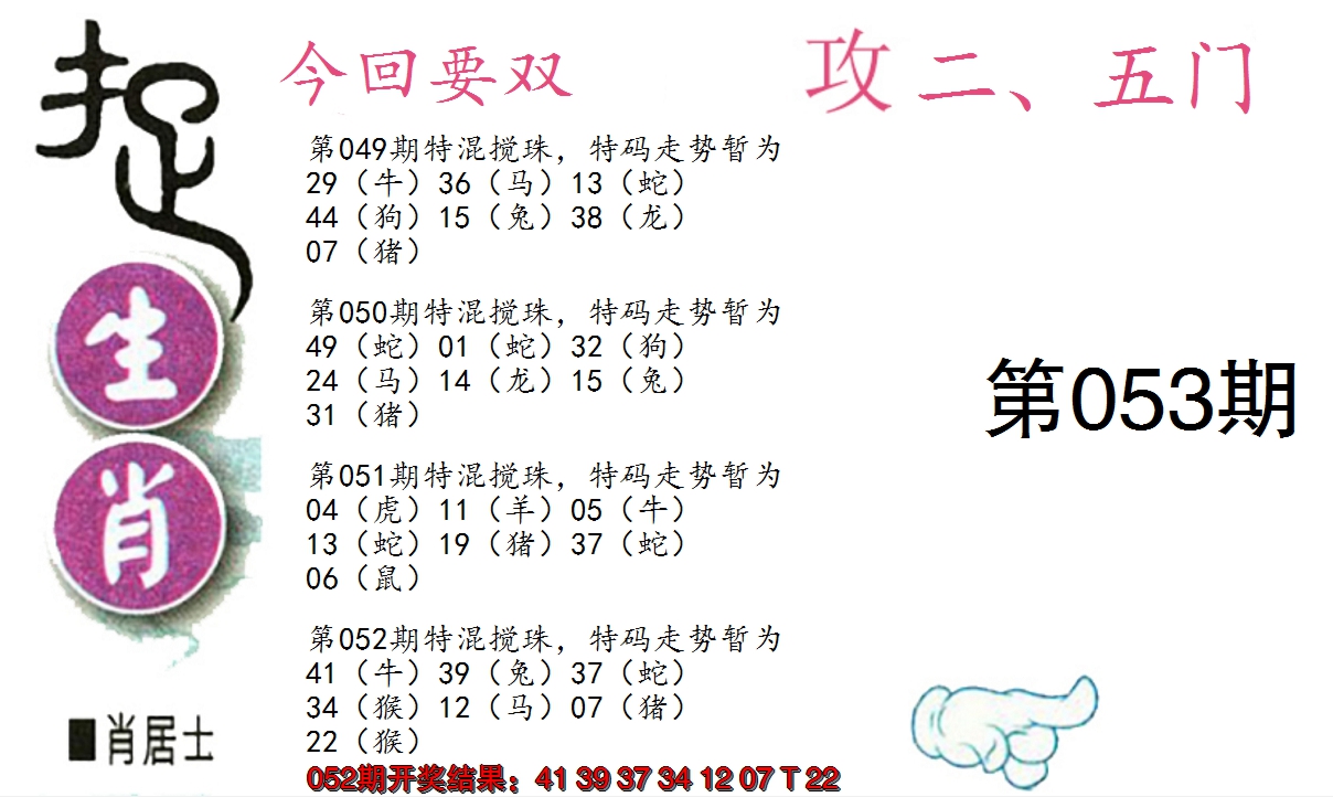 2025053期捉生肖