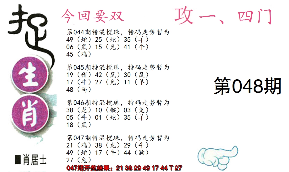 2025048期捉生肖