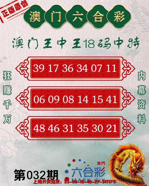 2025032期王中王18码