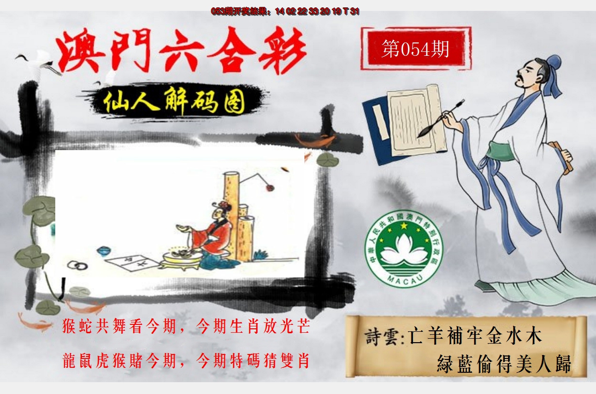 2025054期仙人解码图