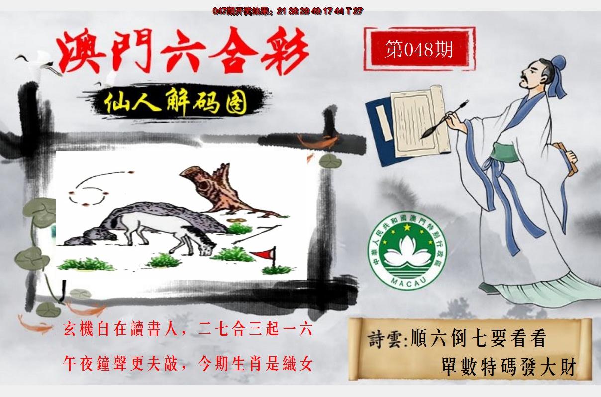2025048期仙人解码图