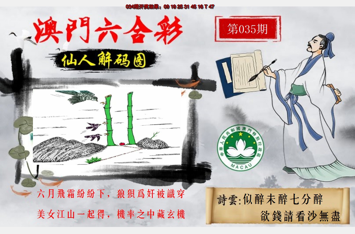2025035期仙人解码图