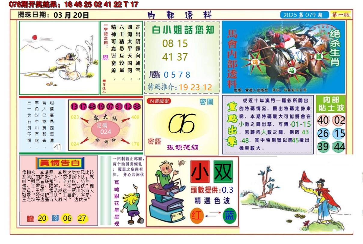 2025079期澳门内部透料A