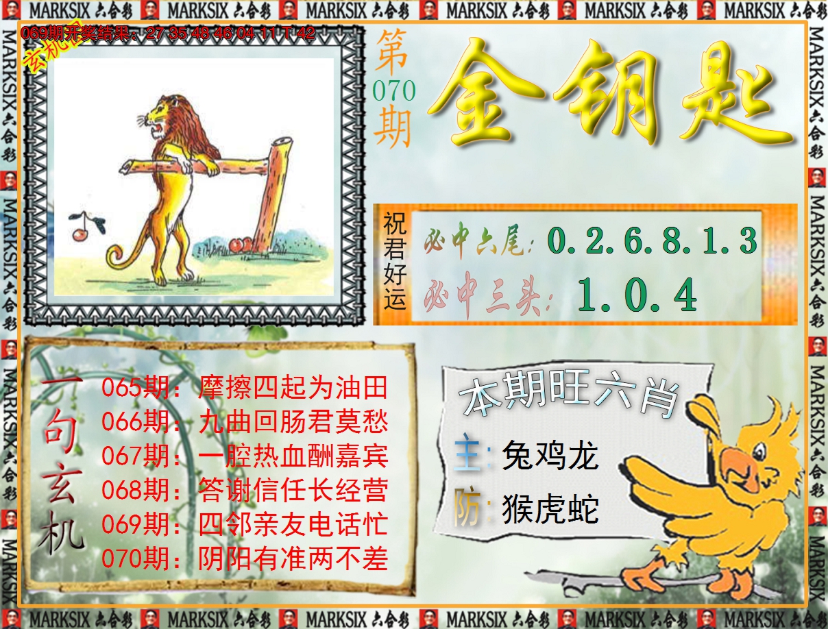 2025070期《澳门金钥匙》