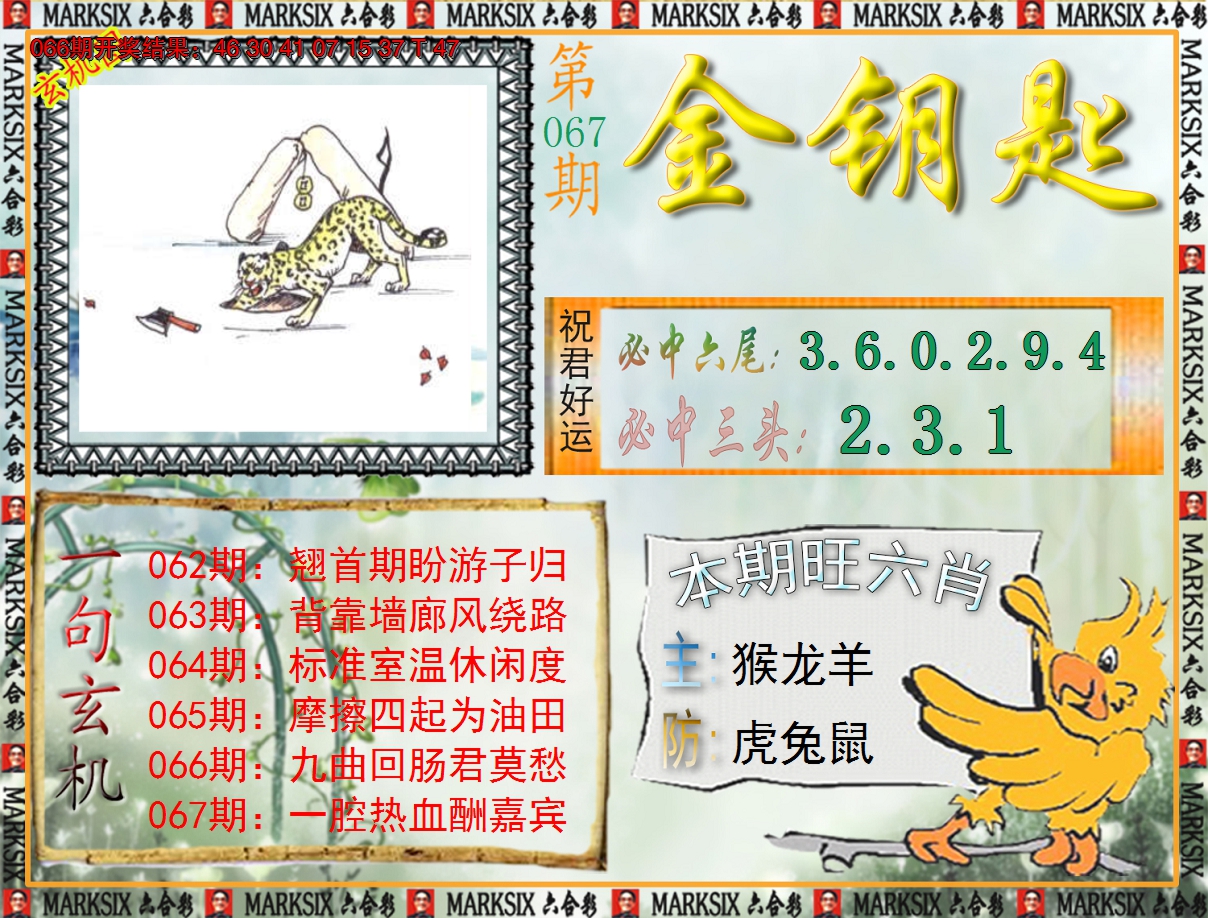2025067期《澳门金钥匙》