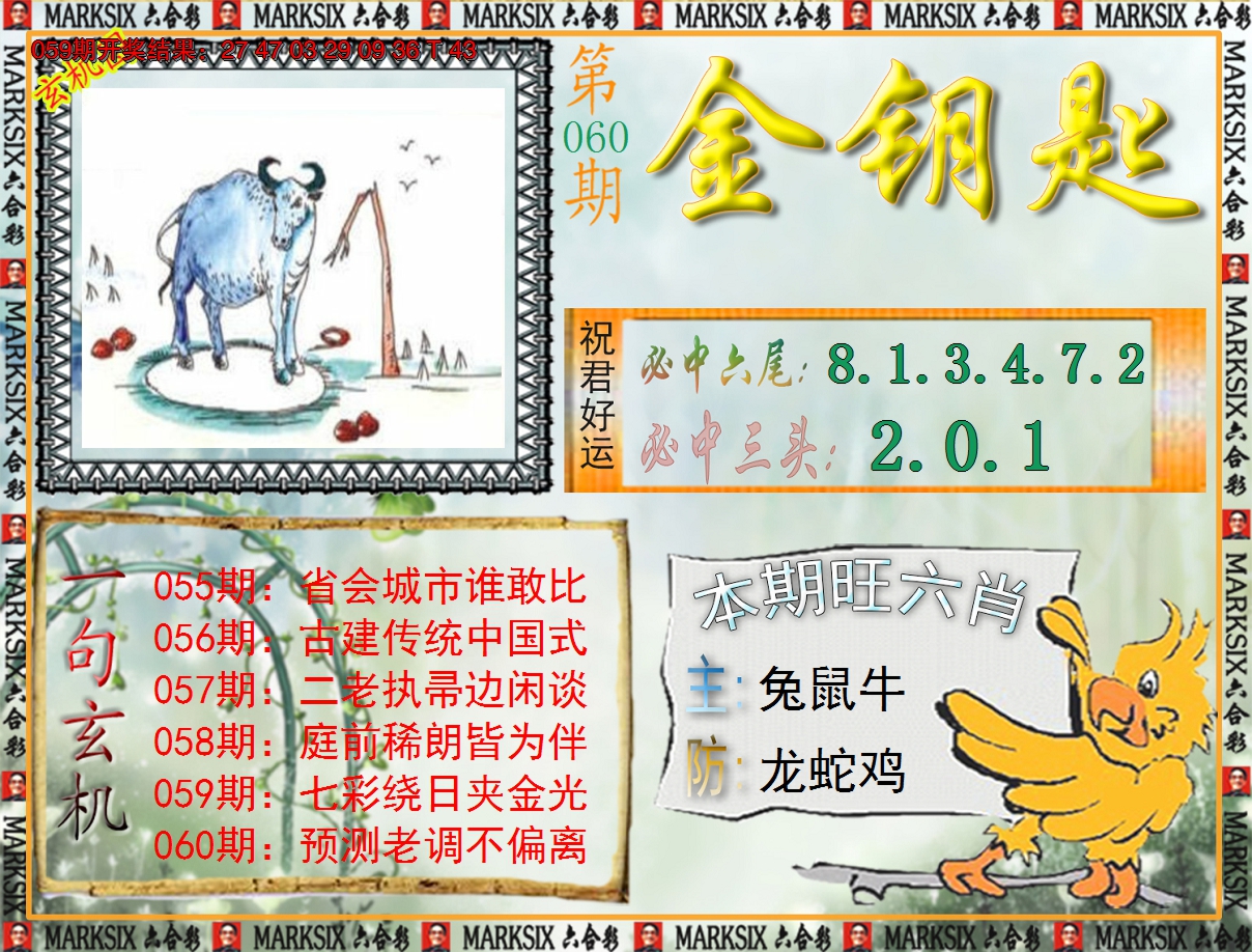 2025060期《澳门金钥匙》