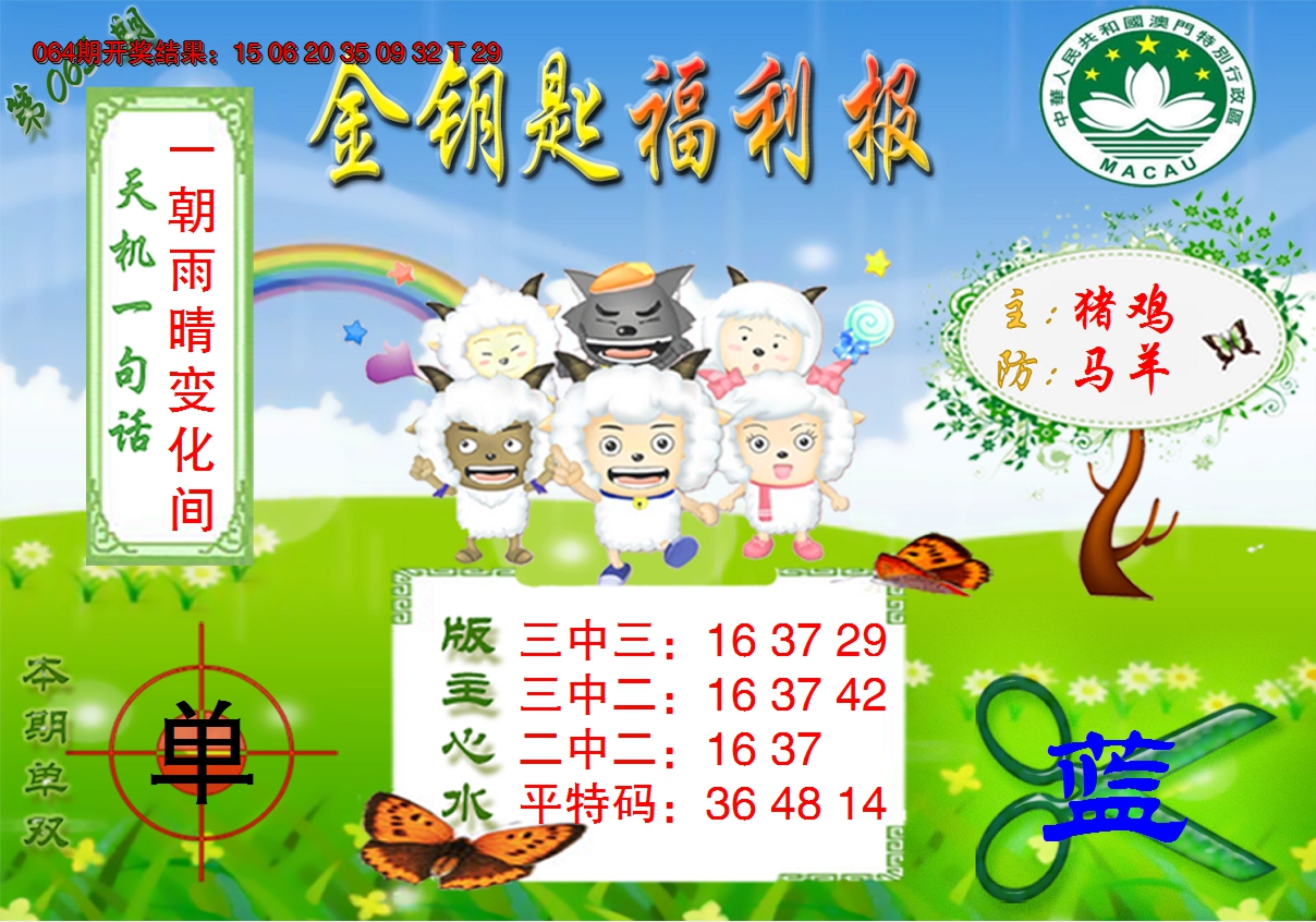 2025065期《金钥匙福利》