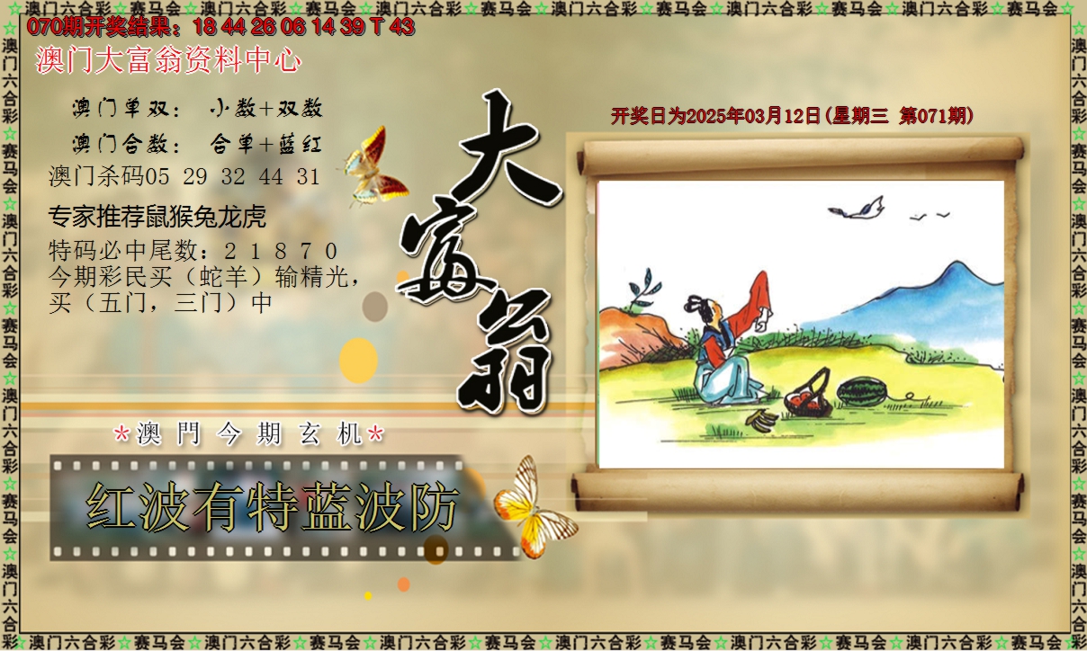 2025071期新大富翁