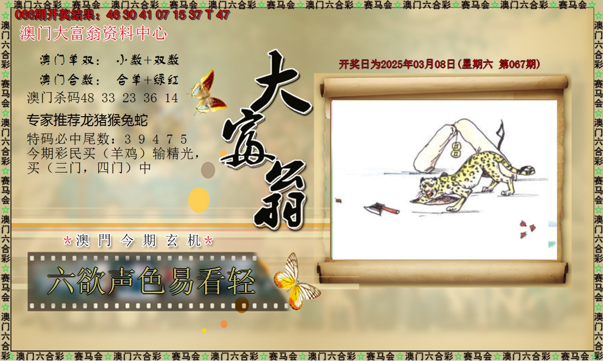 2025067期新大富翁