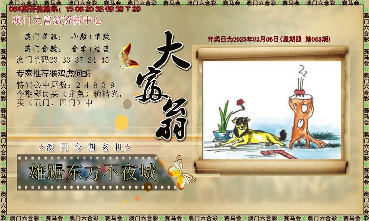 2025065期新大富翁