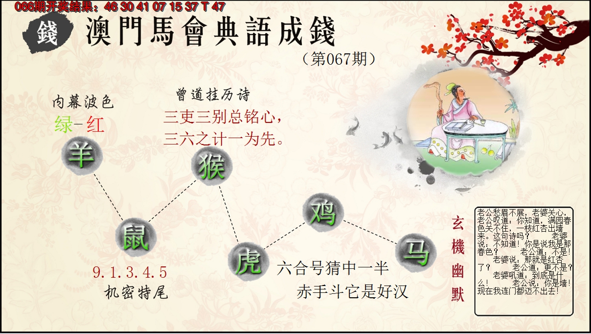 2025067期典语成钱