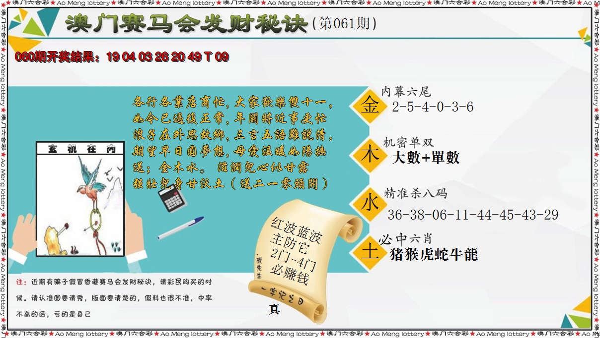 2025061期发财秘诀