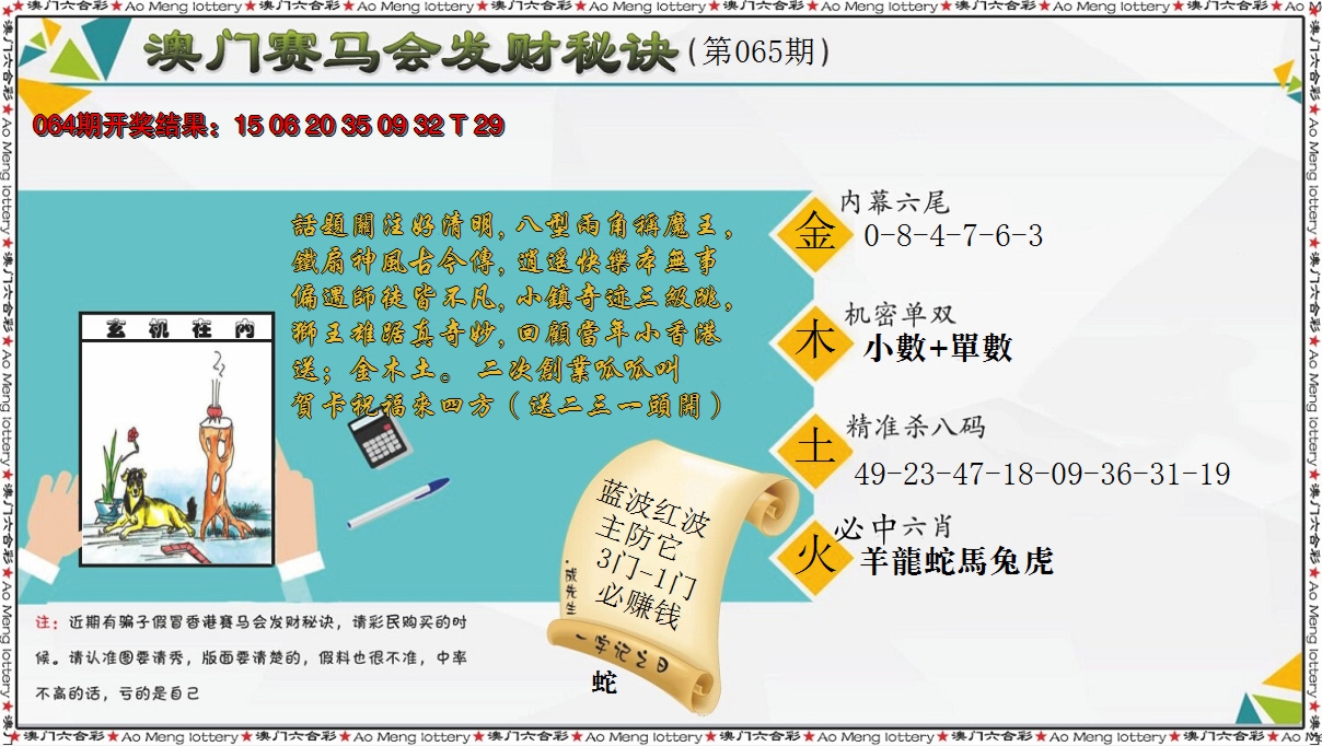 2025065期发财秘诀