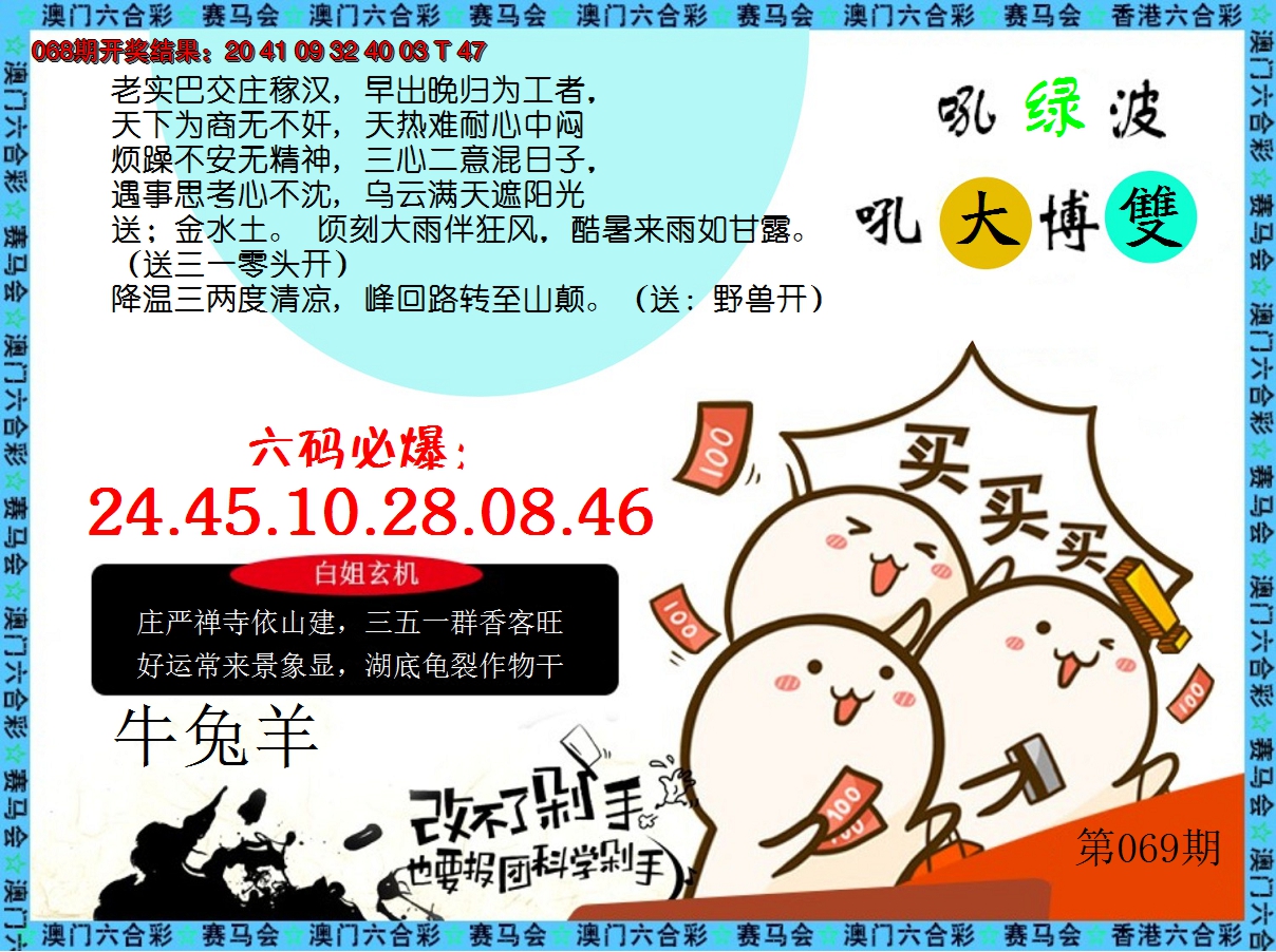 2025069期改不了剁手