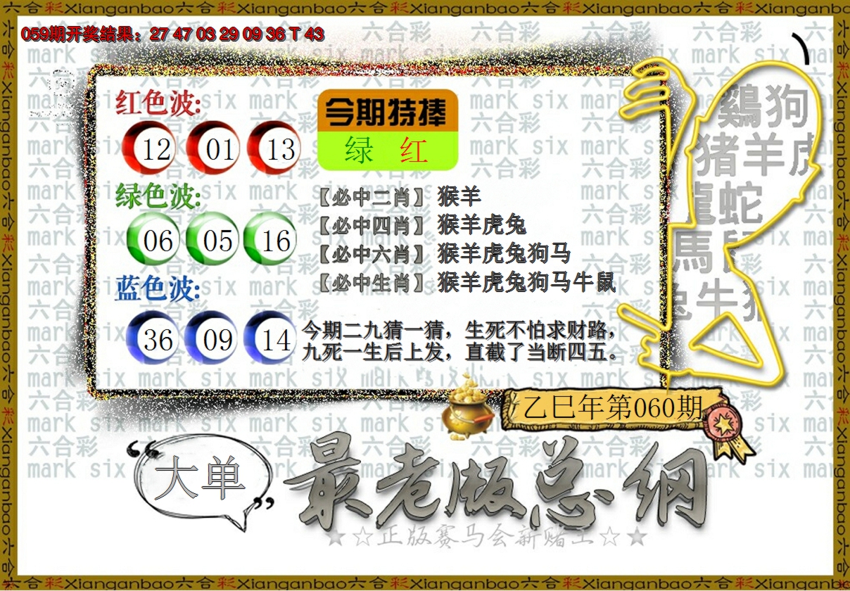 2025060期最老版总纲