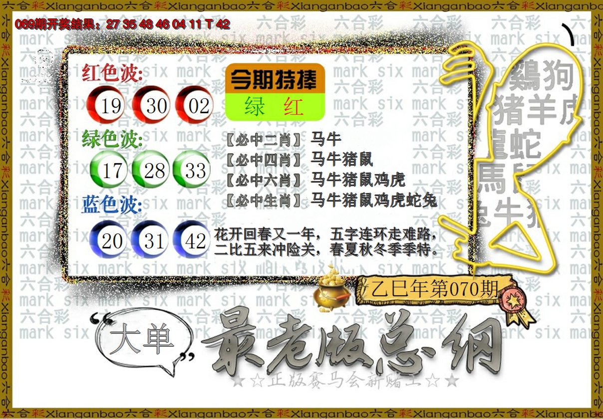 2025070期最老版总纲
