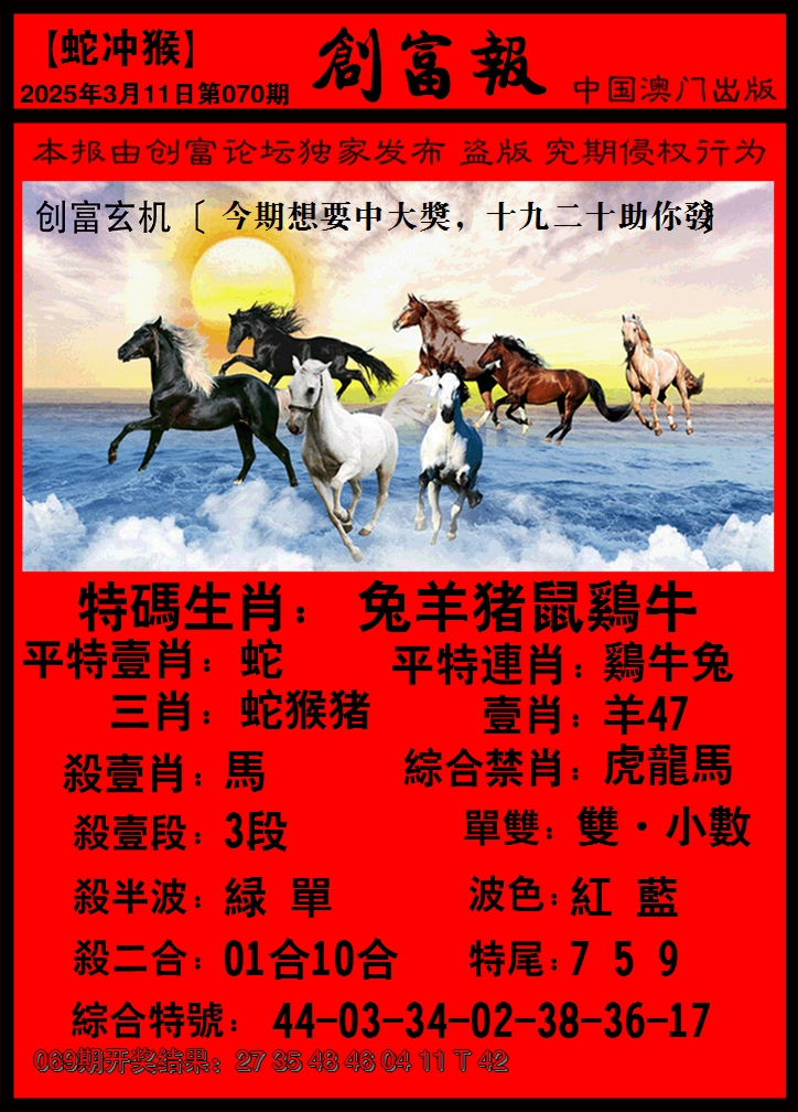 2025070期码王报