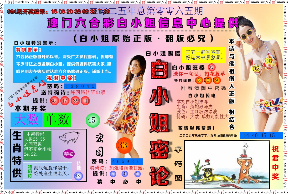 2025065期白小姐密论