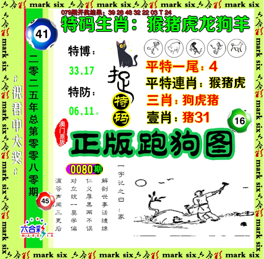 2025080期正版跑狗图
