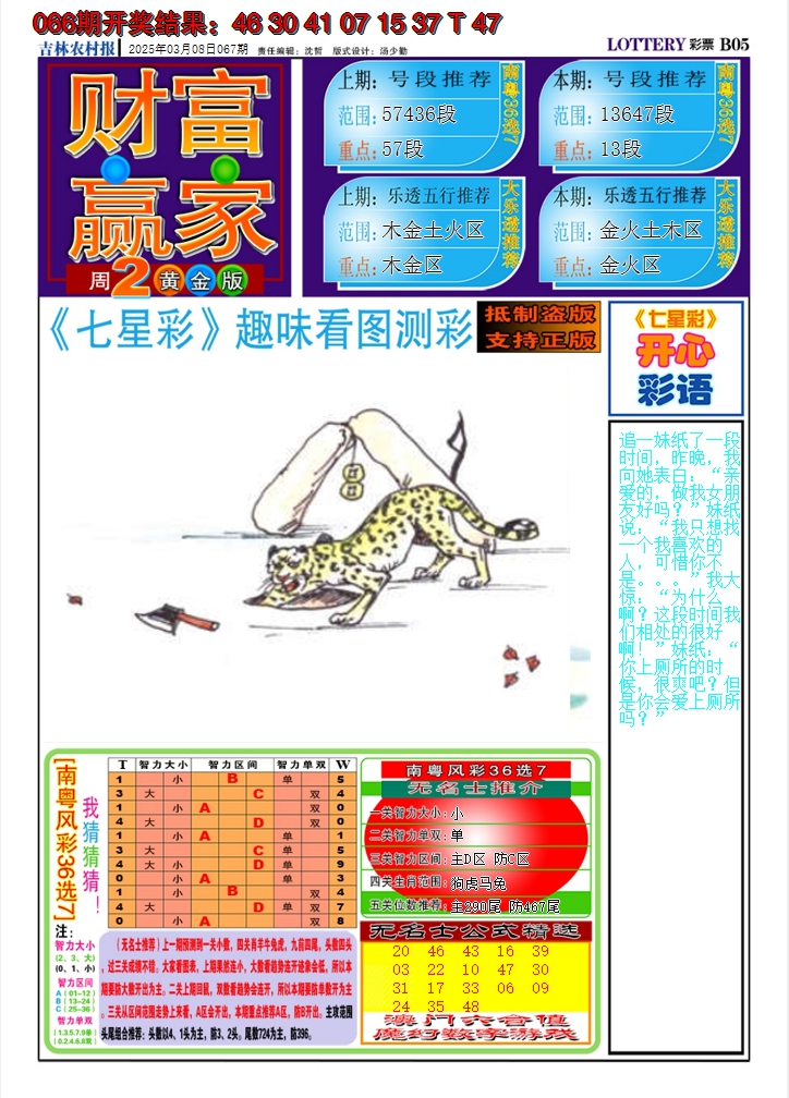 2025067期七星彩图A