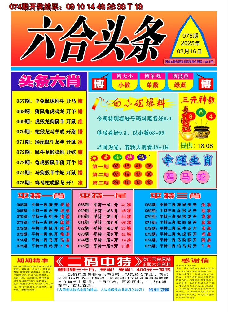 2025075期六合头条A