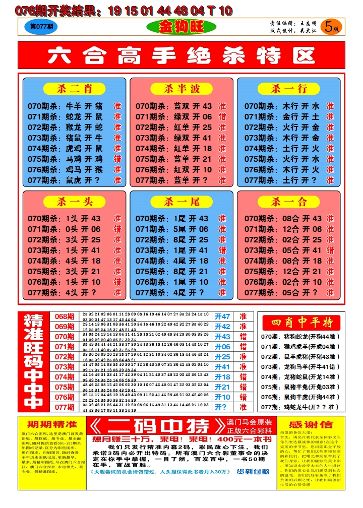 2025077期澳门金狗旺D
