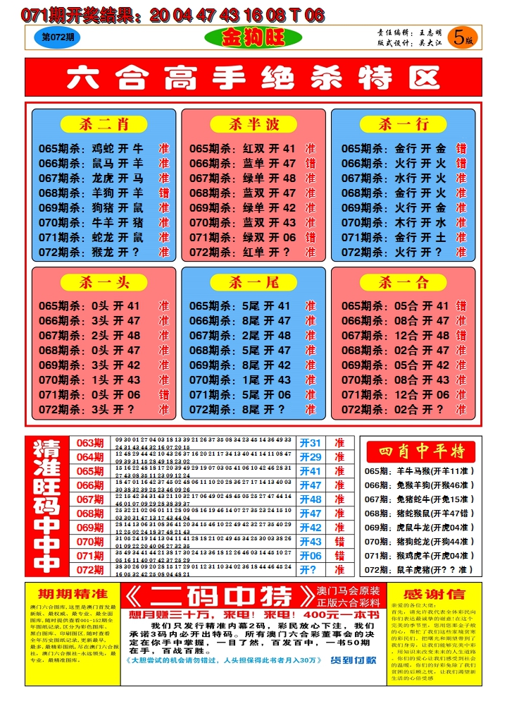 2025072期澳门金狗旺D