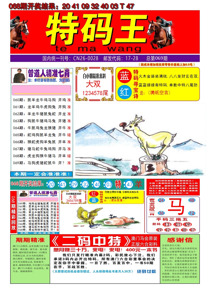 2025069期澳门特码王A
