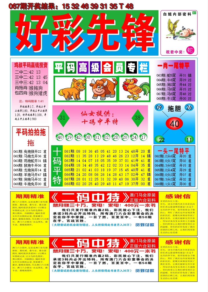 2025068期好彩先锋D