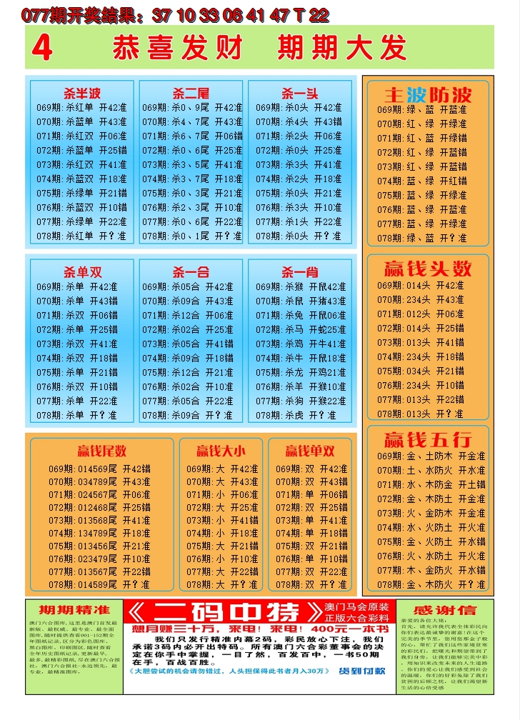 2025078期澳门黄金屋C
