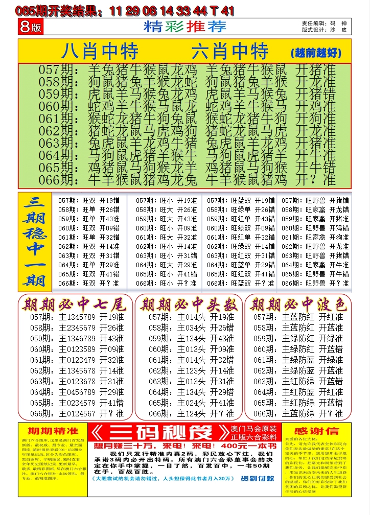 2025066期澳门六合梦C