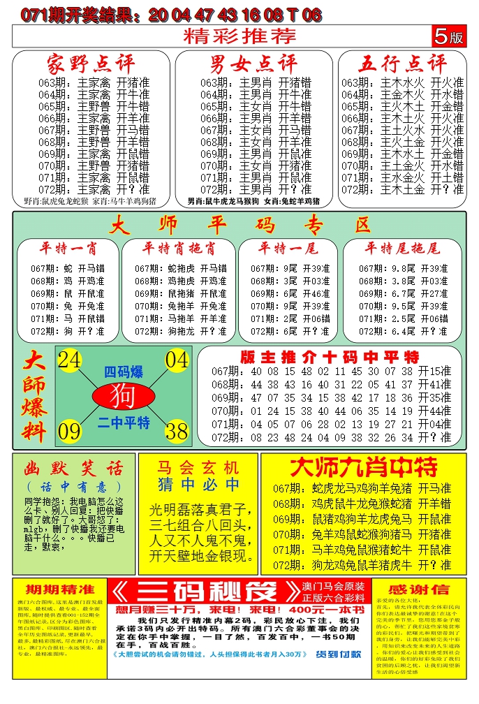 2025072期澳门六合梦D