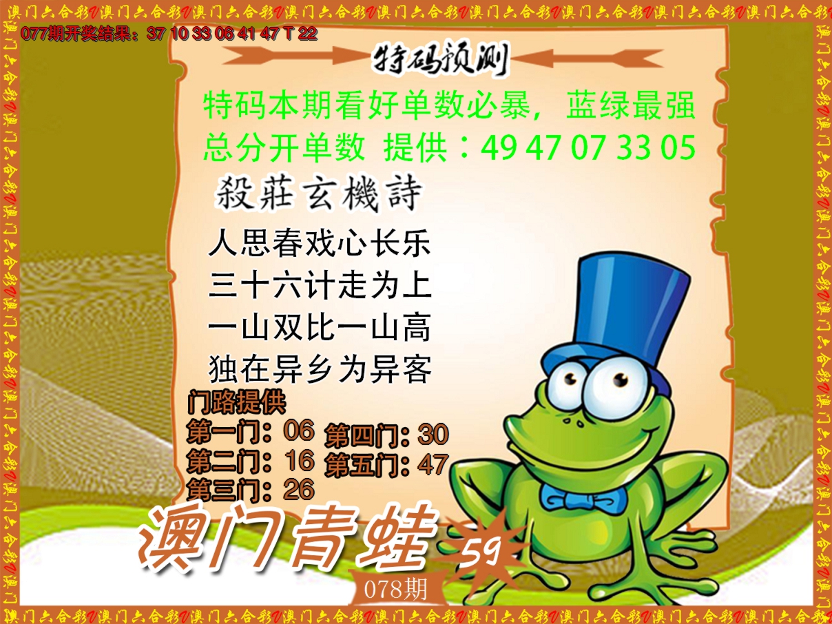 2025078期青蛙系列59