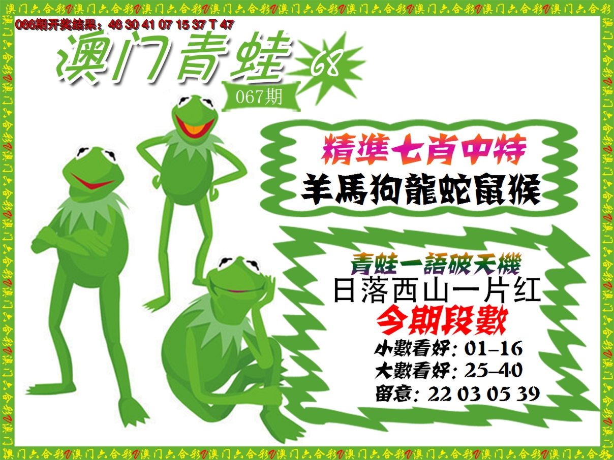 2025067期青蛙系列68