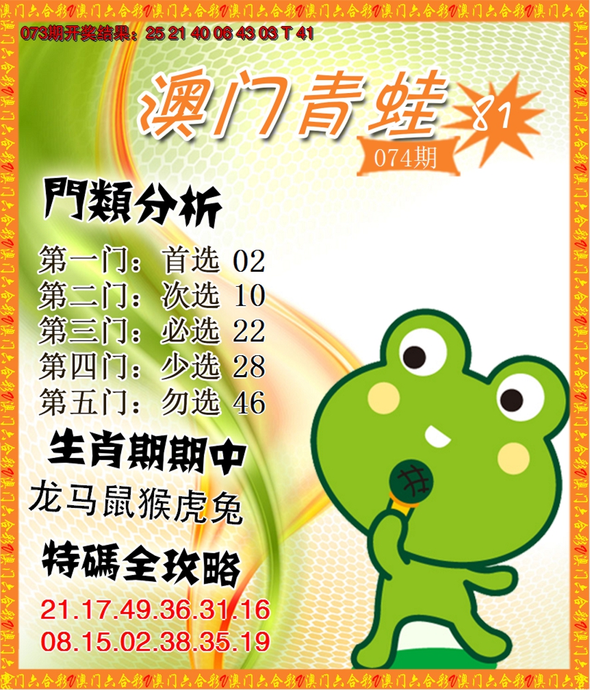 2025074期青蛙系列81