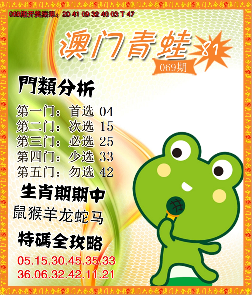 2025069期青蛙系列81