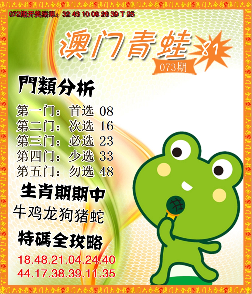 2025073期青蛙系列81