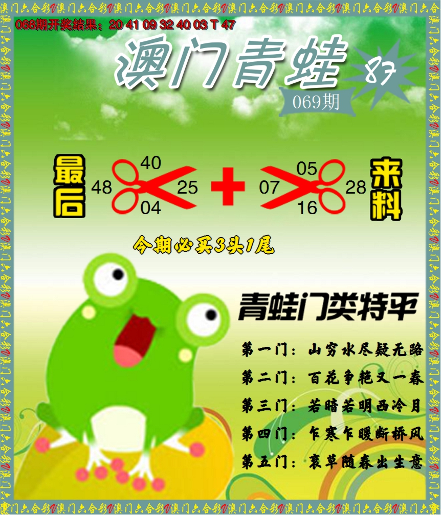 2025069期青蛙系列87