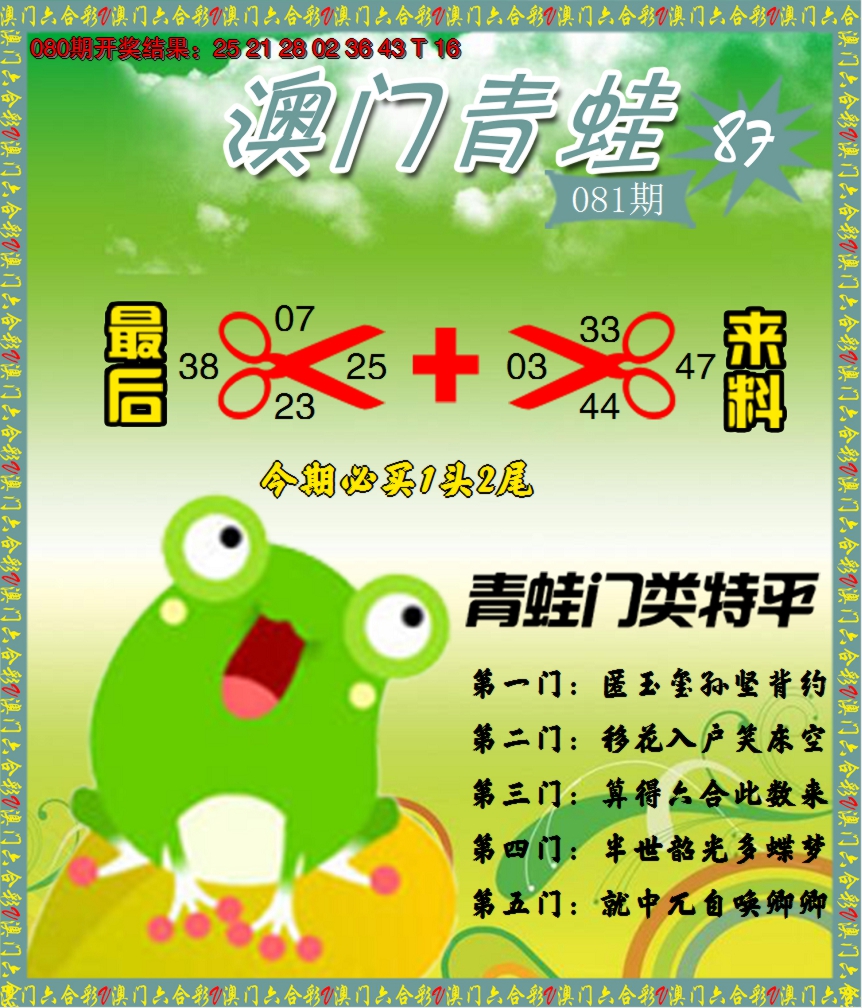 2025081期青蛙系列87