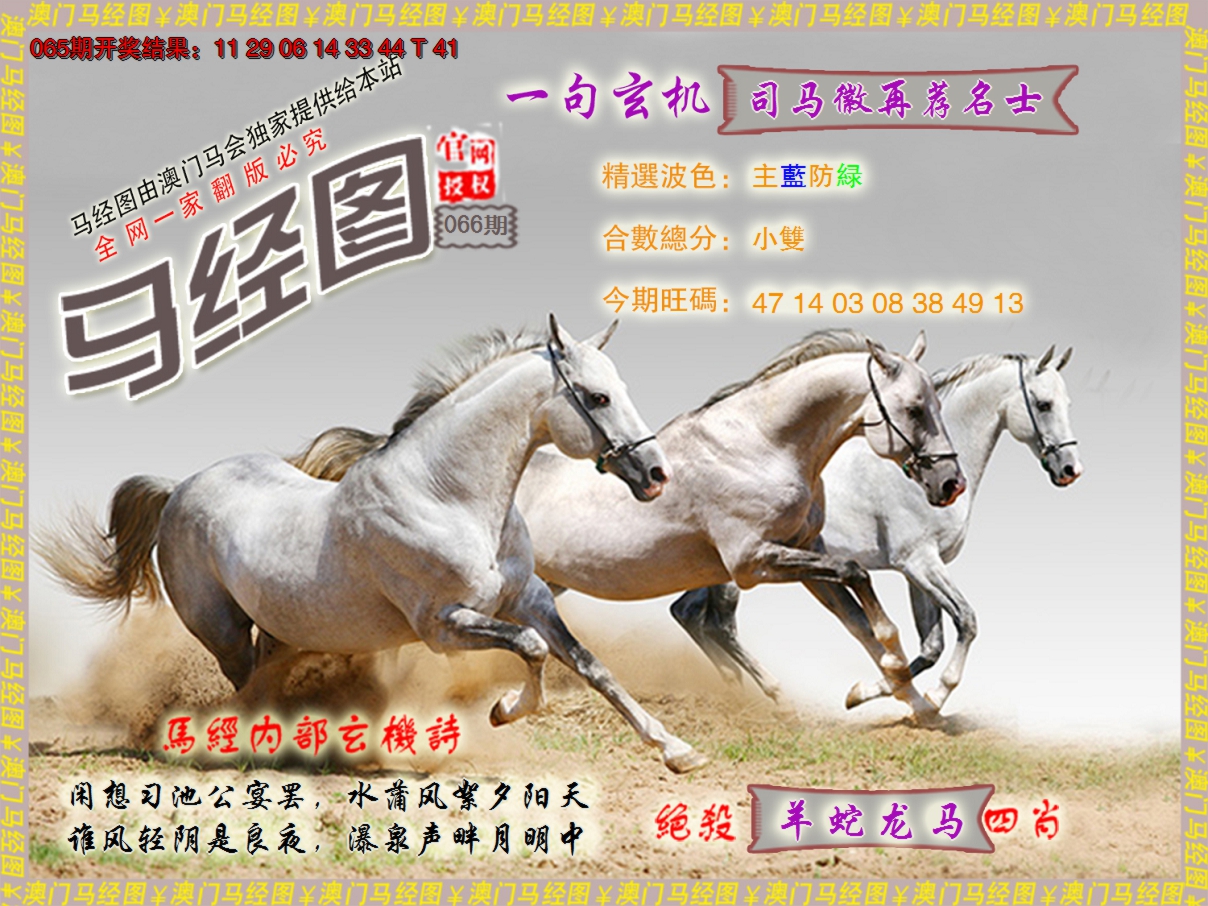 2025066期马经系列6