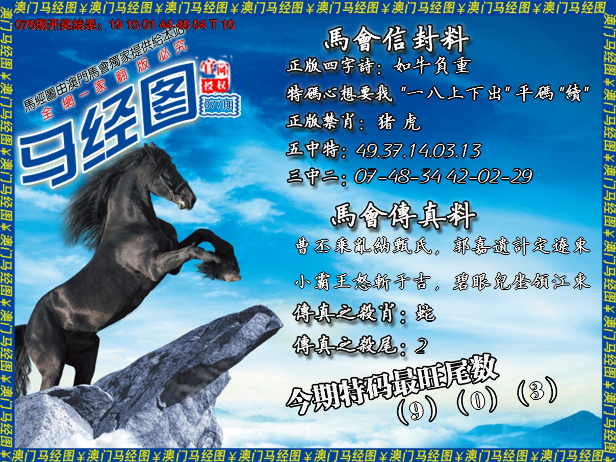 2025077期马经系列8