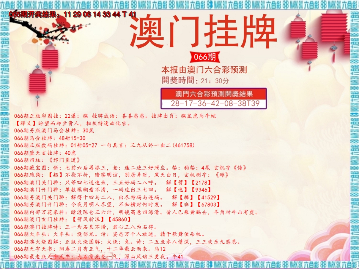 2025066期澳门挂牌E