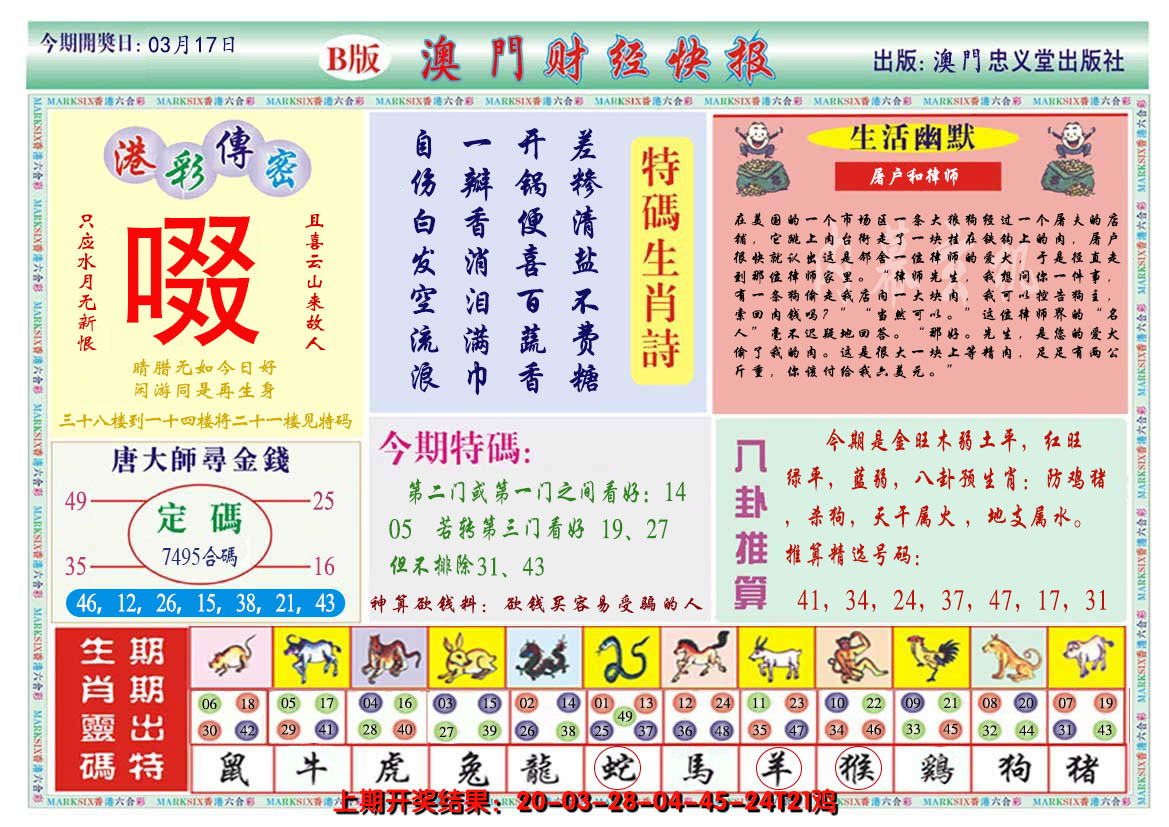 2025076期澳门财经快报B