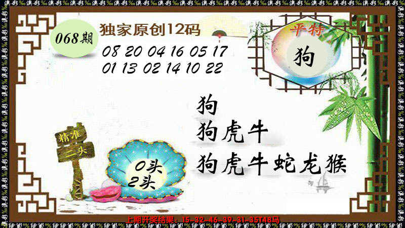 2025068期12码特图