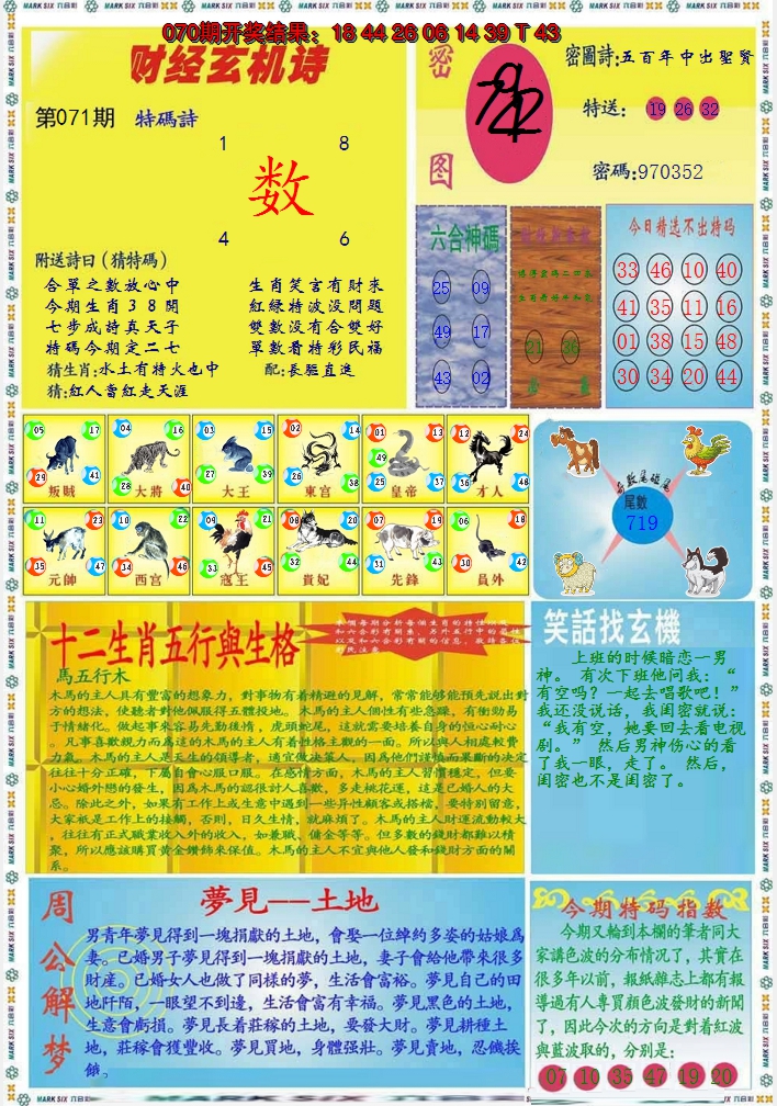 2025071期九龍财经B(推荐)