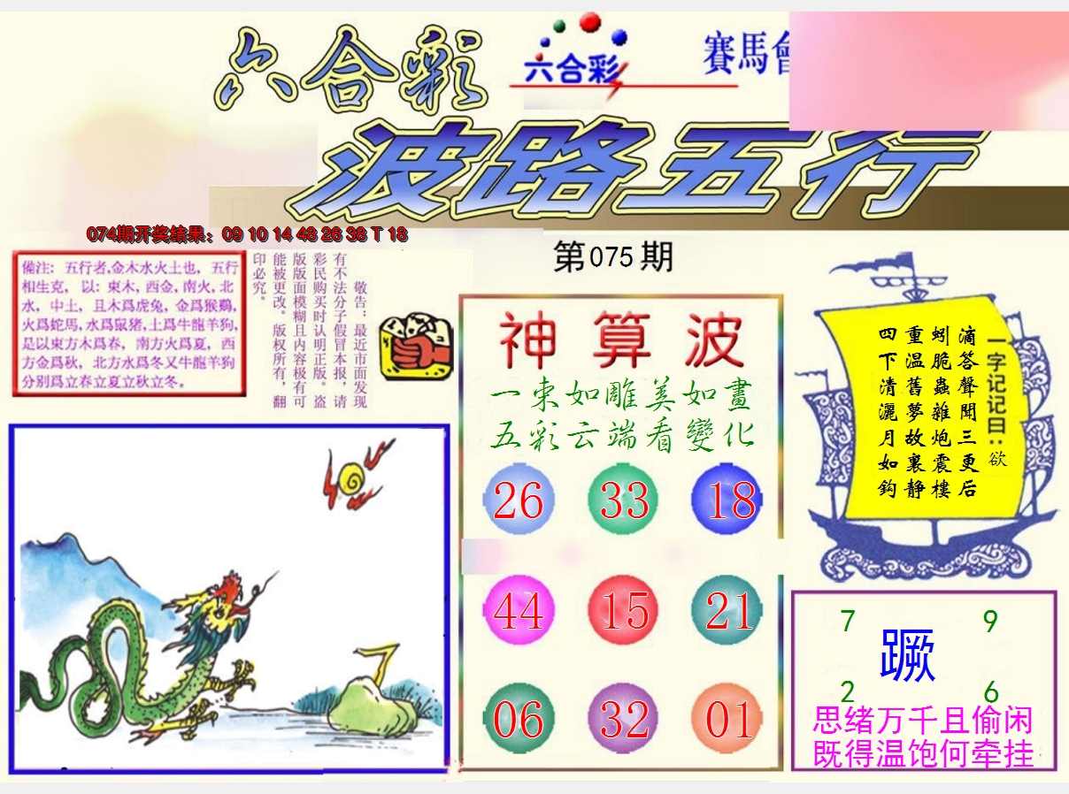 2025075期波路五行