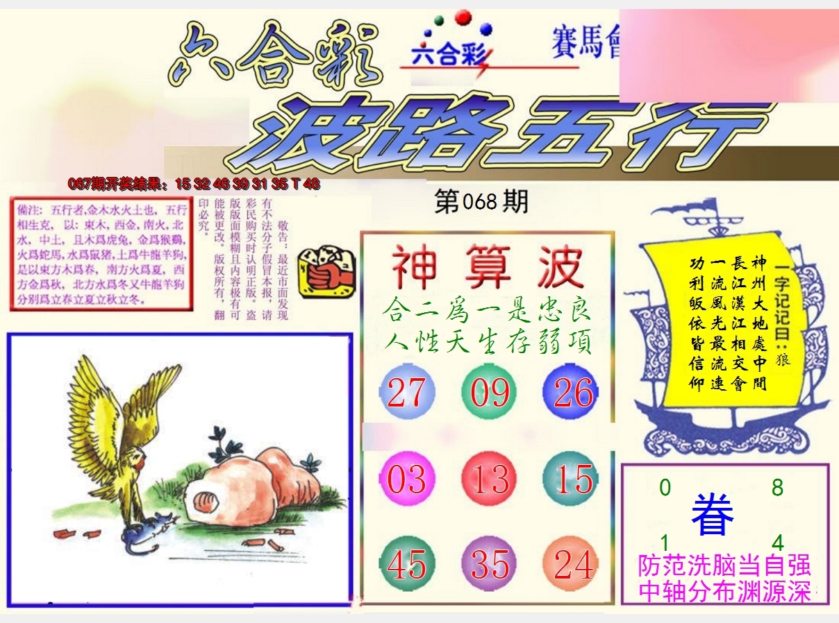 2025068期波路五行